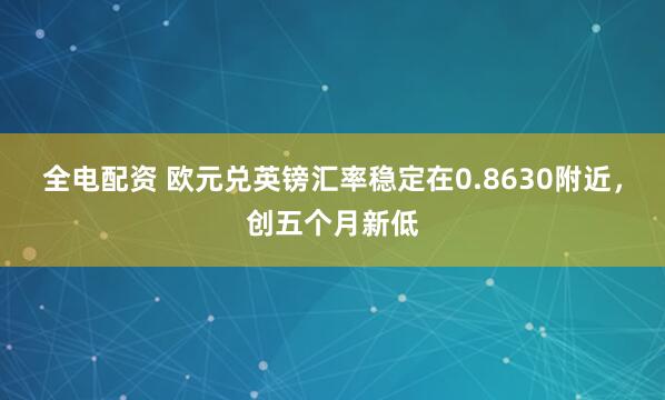 全电配资 欧元兑英镑汇率稳定在0.8630附近，创五个月新低